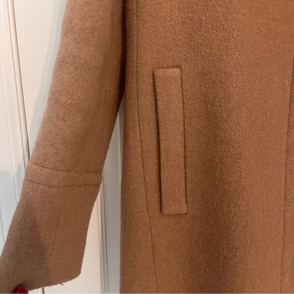 J Crew Cocoon Jacket, Camel w/ gold zipper - Picture 3 of 5